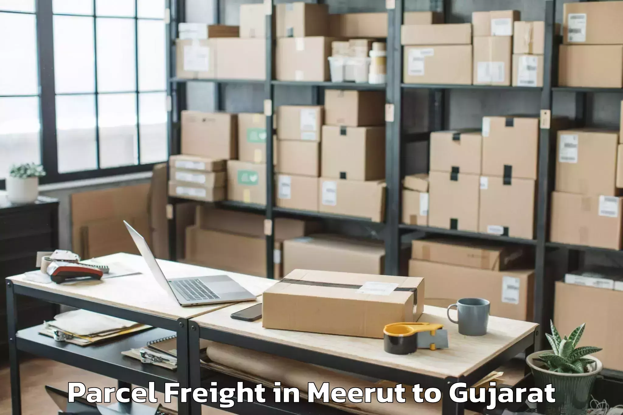 Get Meerut to Halvad Parcel Freight